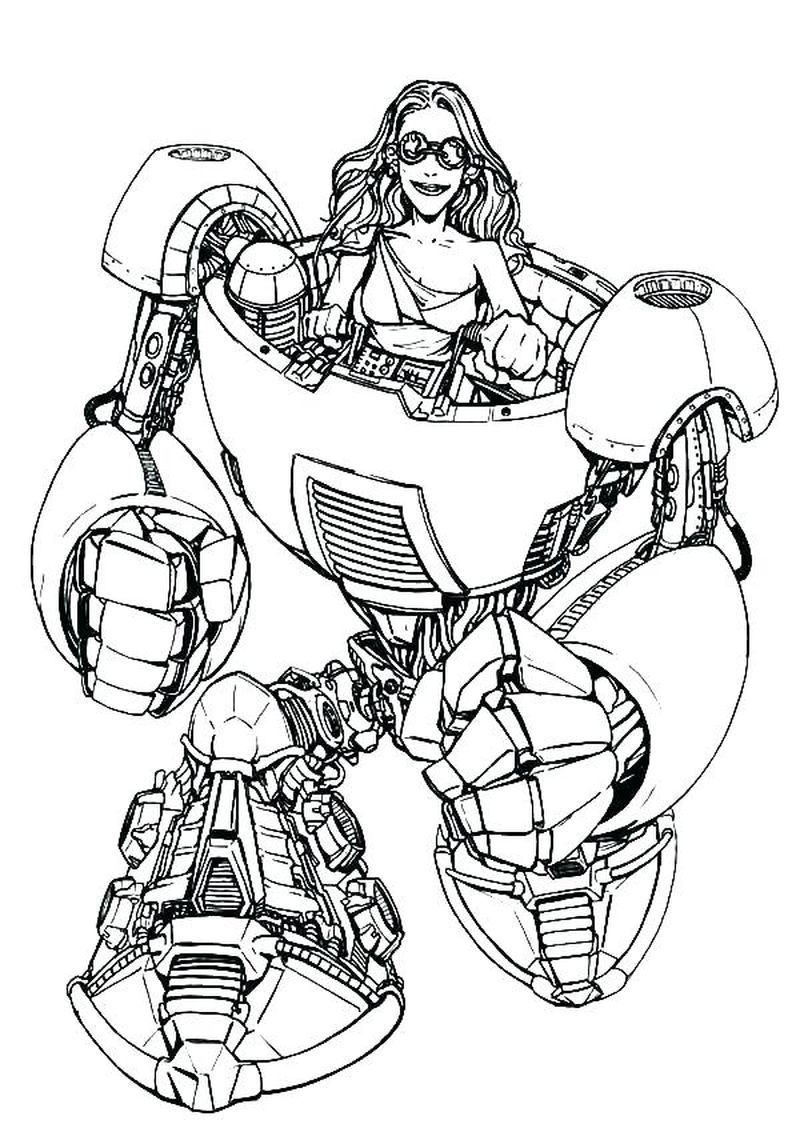 Robot Coloring Pages For Teens