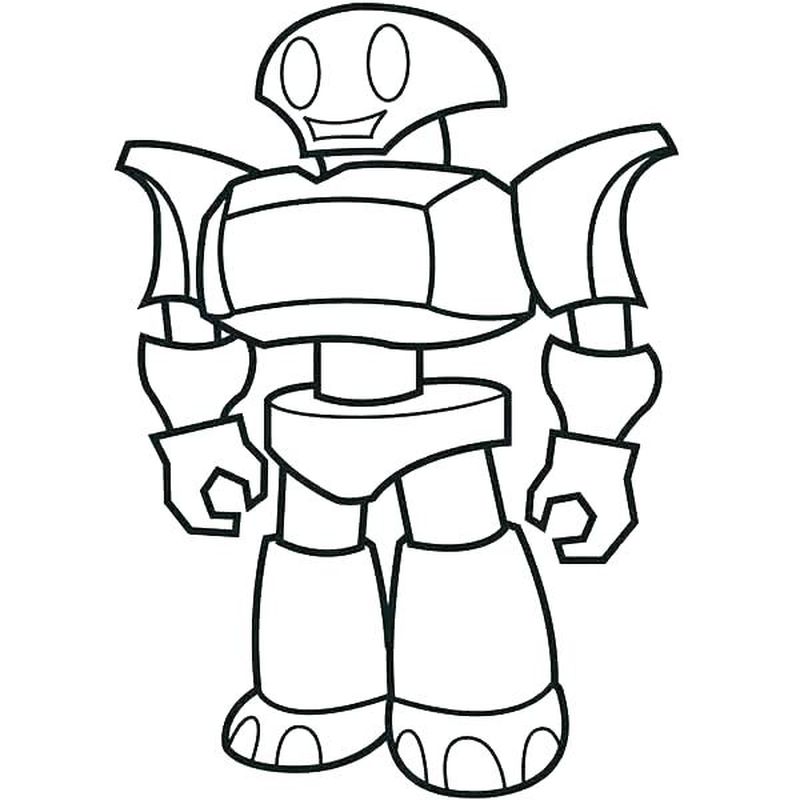 Robot Coloring Pages For Toddlers
