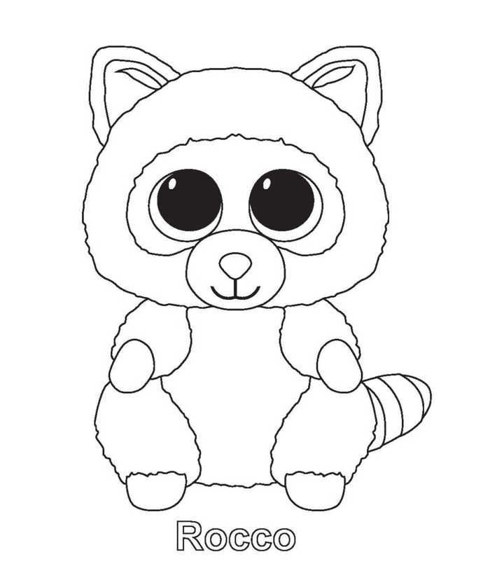 Rocco Beanie Boo Coloring Pages