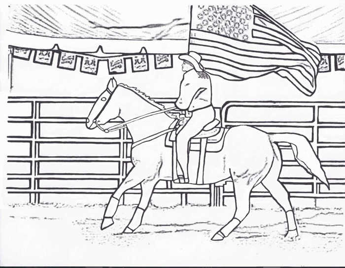 Rodeo Horse Coloring Page