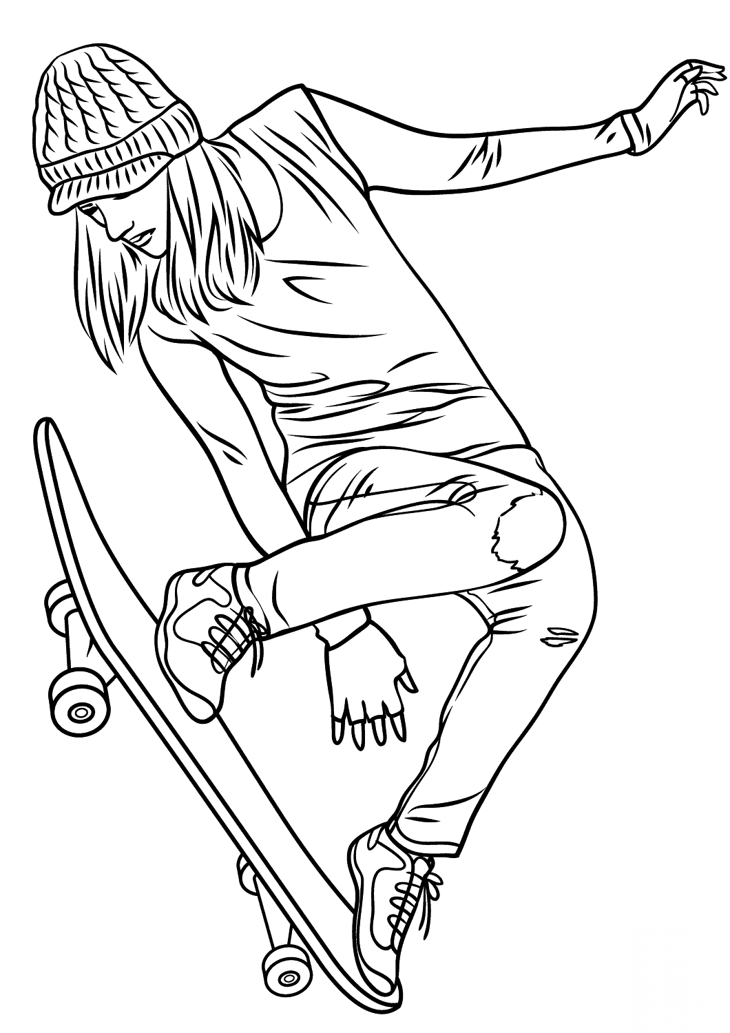 roller skate coloring pages free