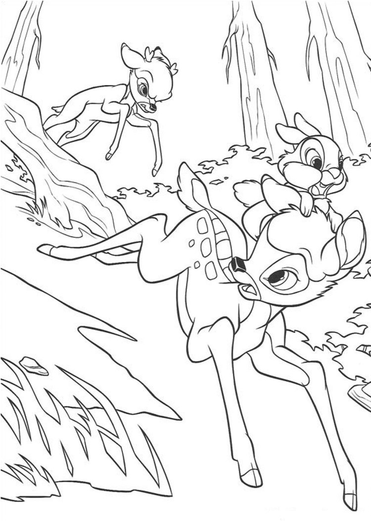 Ronoe And Bambi Coloring Pages