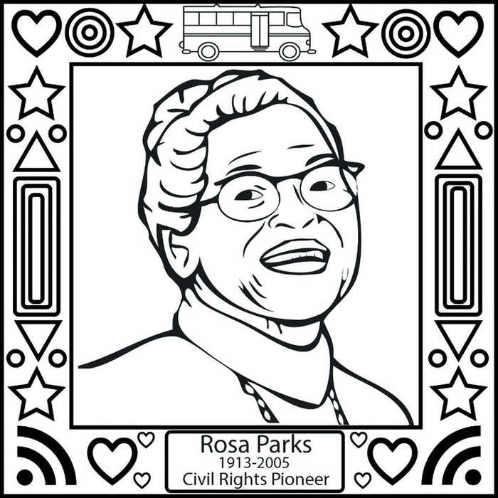 Rosa Parks Black History Month Coloring Pages