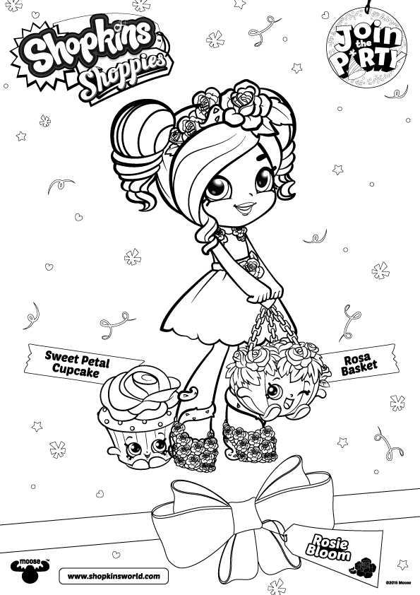 Rosie Bloom Shoppies Coloring Pages