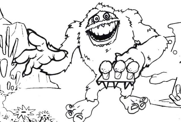 Rudolph Yeti Coloring Page