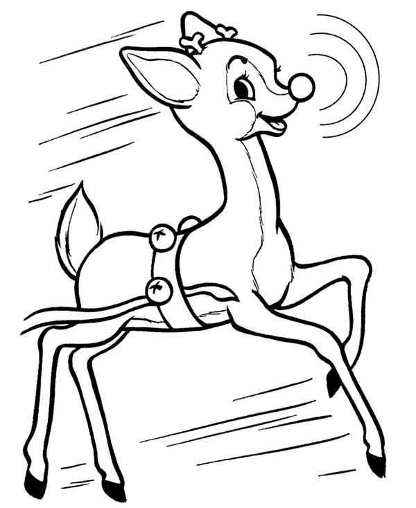 Rudolphs Red Nose Coloring Page