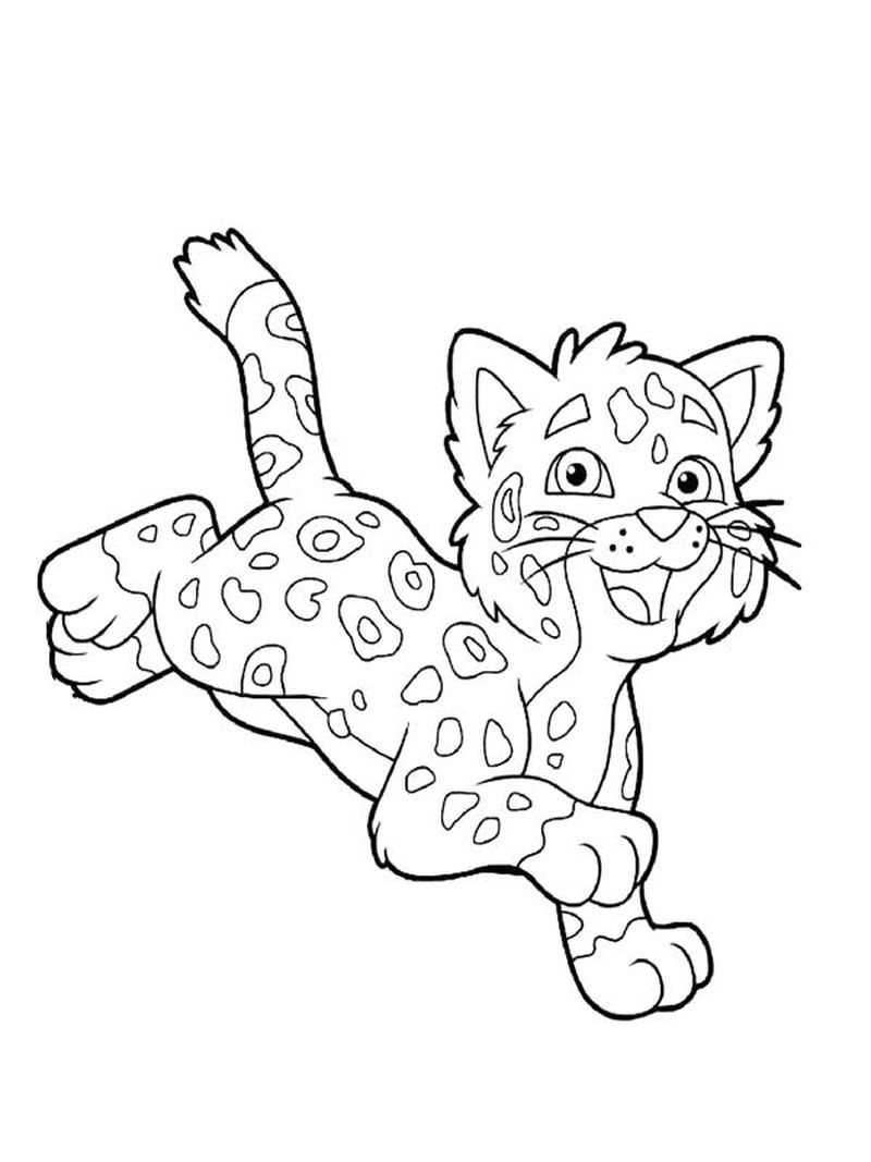 Running Cheetah Coloring Pages