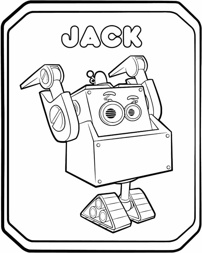 Rusty Rivets Robot Jack Coloring Page