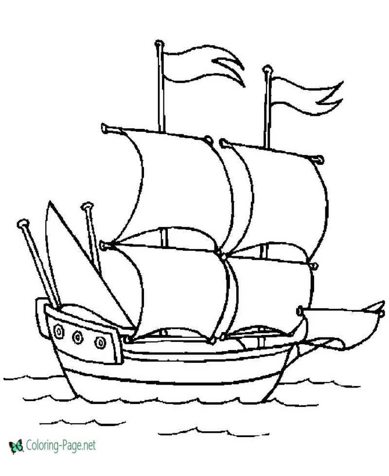 Sailboat Coloring Sheet