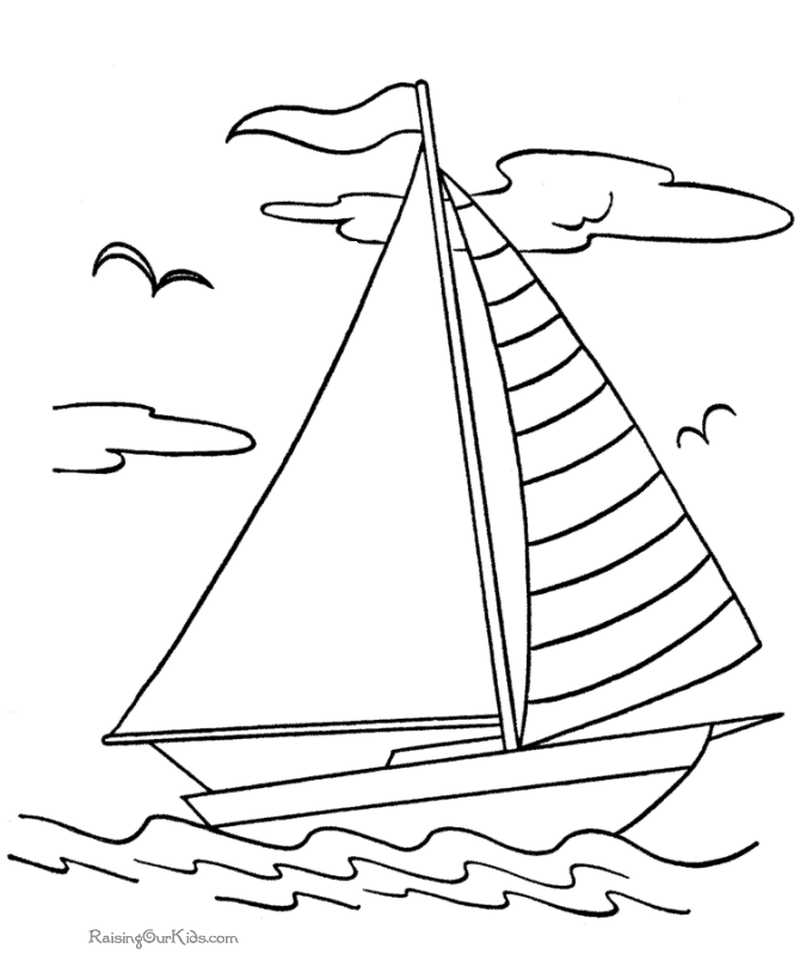 Sailing Boat Coloring Page
