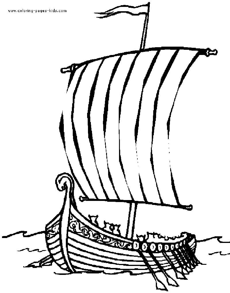 Sailing Boat Coloring Page