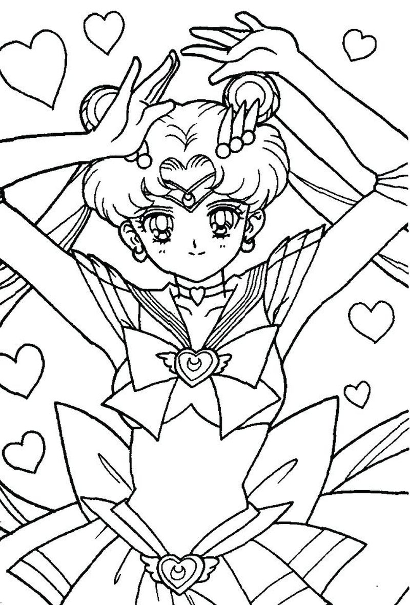 Sailor Moon Cat Coloring Pages