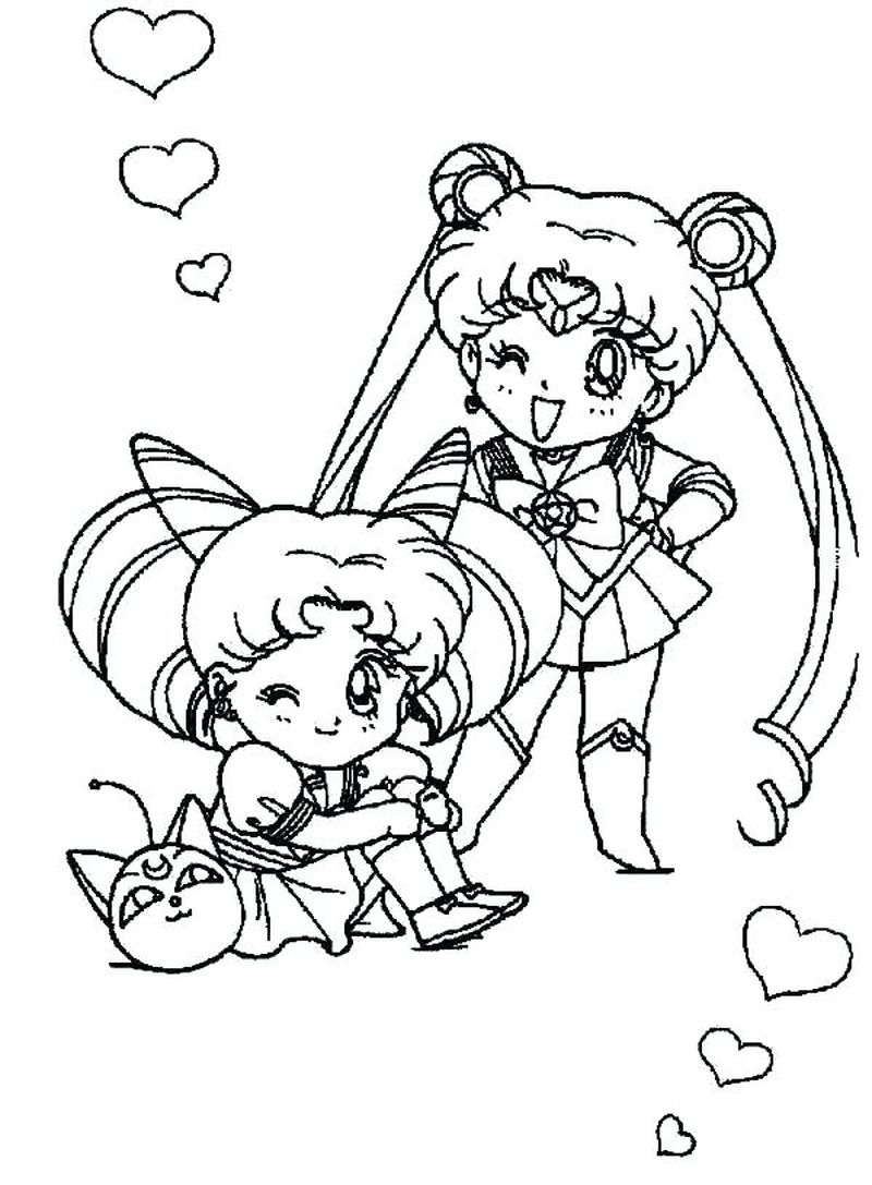 Sailor Moon Coloring Pages Chibi