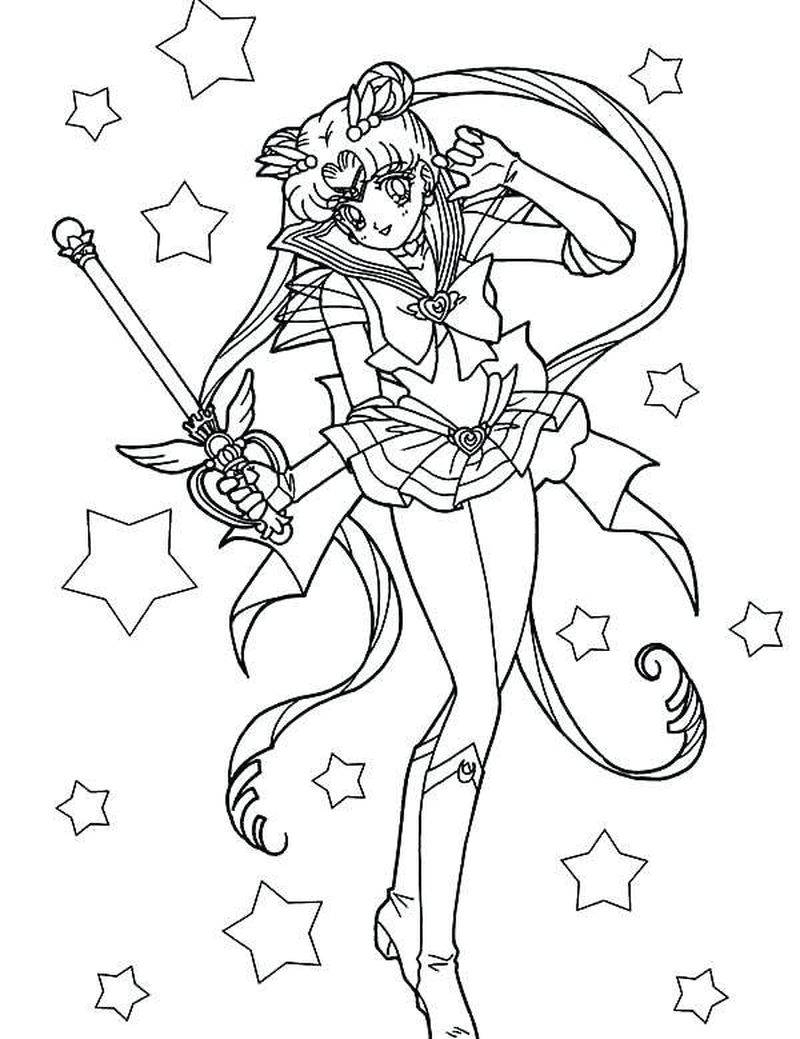 Sailor Moon Coloring Pages PDF - Coloringfolder.com