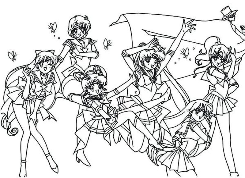 Sailor Moon Coloring Pages Pinterest