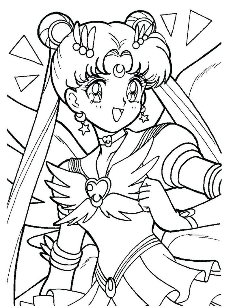 Sailor Moon Coloring Pages Scout