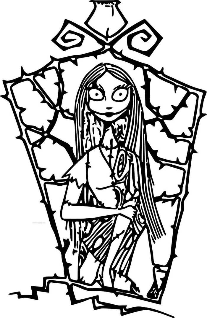 Sally Nightmare Before Christmas Coloring Page