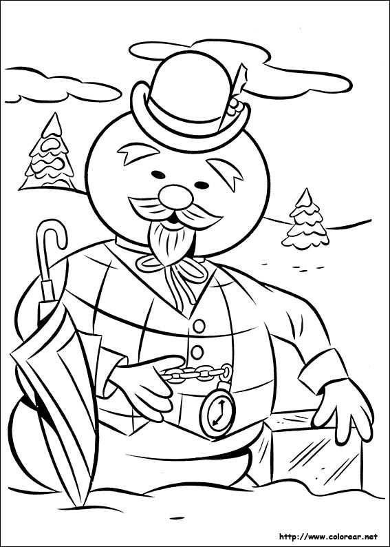 Sam The Snowman Rudolph Coloring Pages