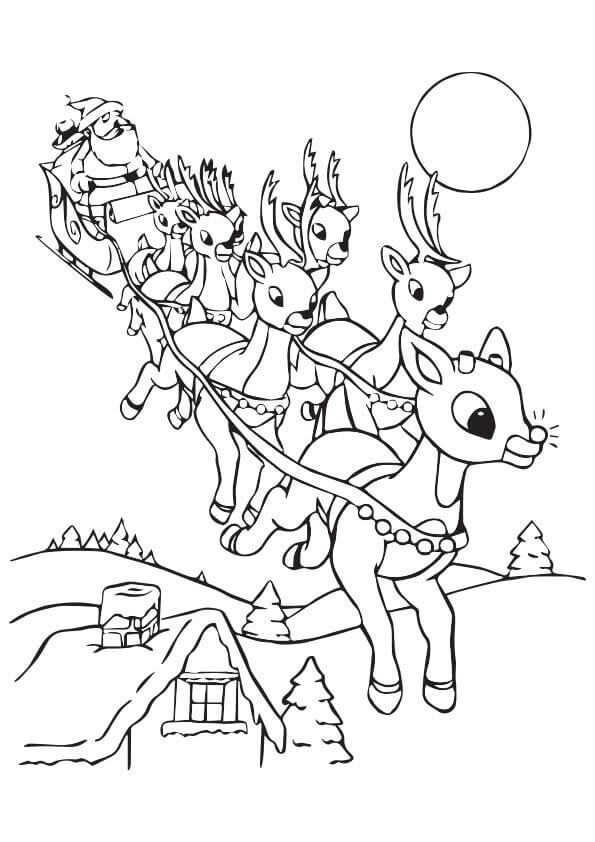 Printable Santa Coloring Pages PDF For Kids - Coloringfolder.com