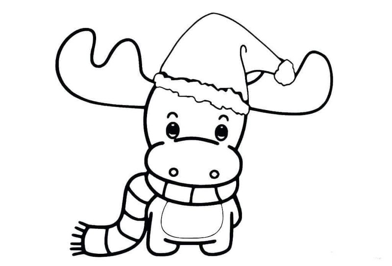 Santa Claus And His Reindeer Coloring Pages