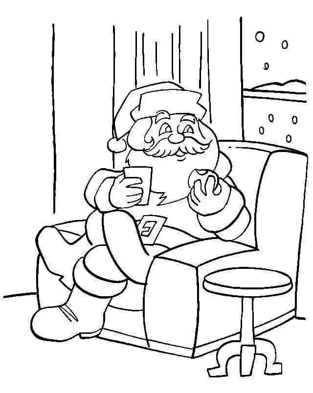 Santa Claus Colouring Pages