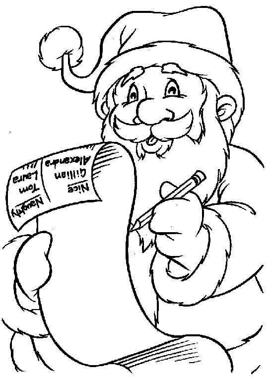 Santa Coloring Pages To Print