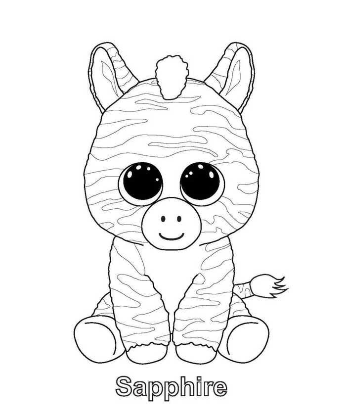 Sapphire Beanie Boo Coloring Pages