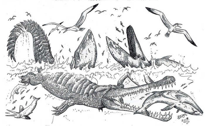 Sarcosuchus Dinosaur Coloring Page