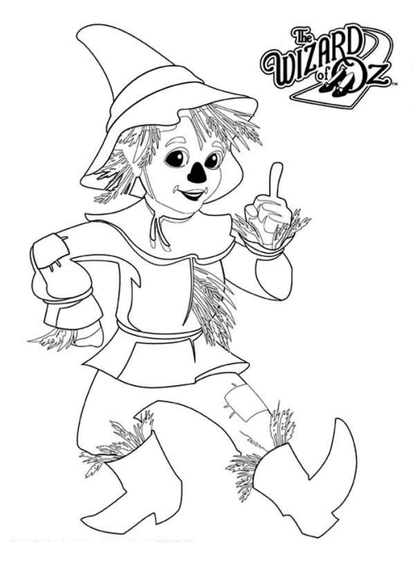 Scarecrow From The Wizard Of Oz Coloring Page