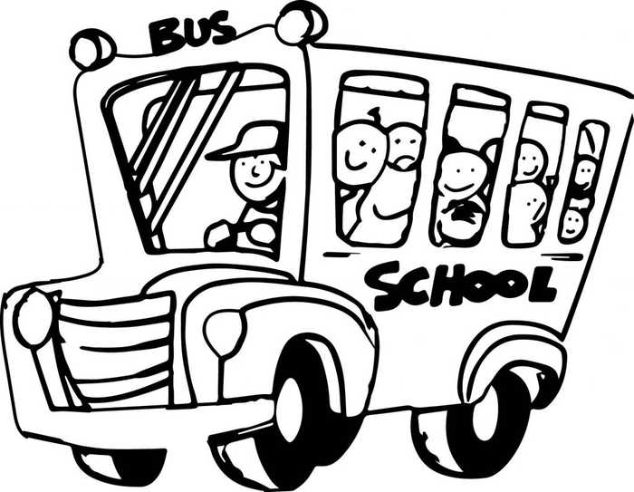 School Bus Coloring Page For Kindergarten