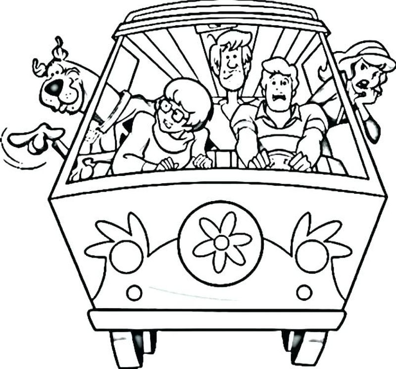 free coloring print pages scooby doo