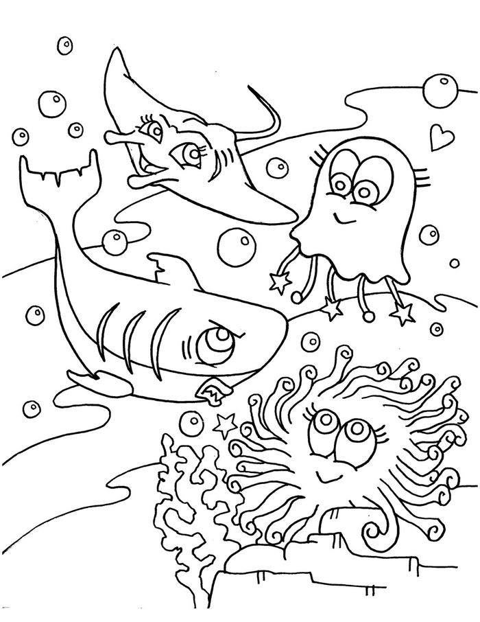 Sea Animals Adult Animal Coloring Pages