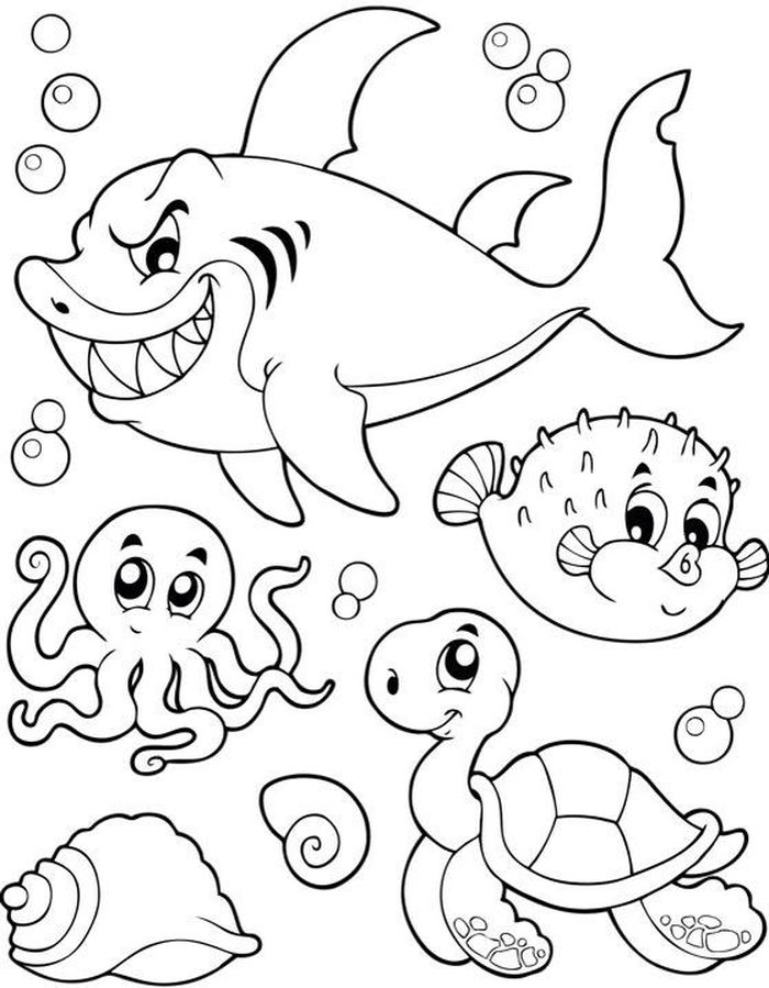 Sea Animals Coloring Pages To Print