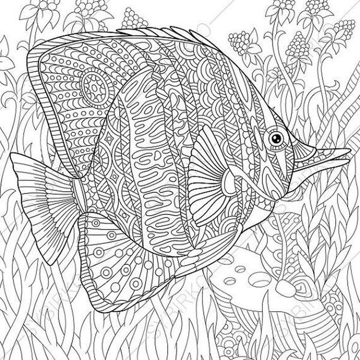 Sea Animals Mandala Coloring Pages