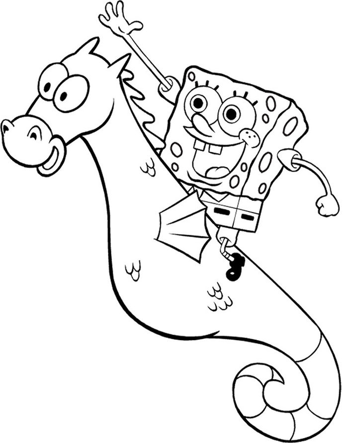 Seahorse Color Coloring Pages