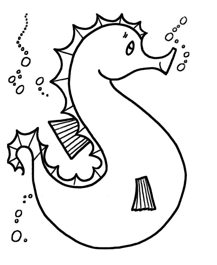 Seahorse Coloring Pages Printable