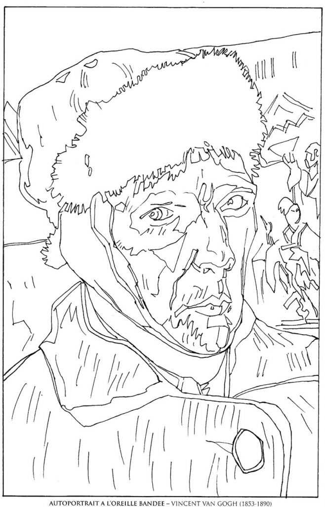 Self Portrait Van Gogh Coloring Pages