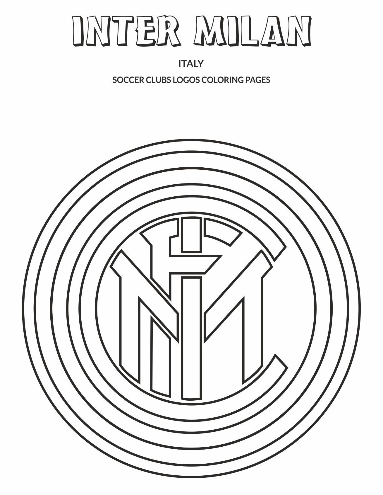 serie a inter milan coloring pages