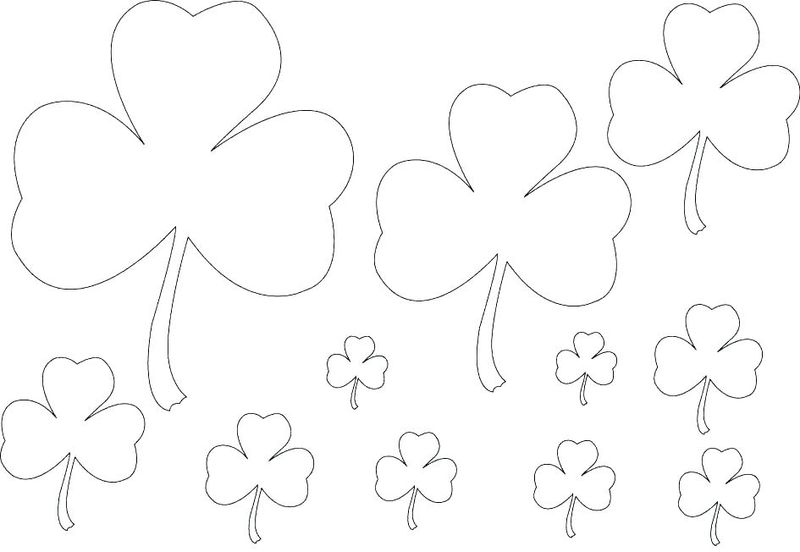 Shamrock Holy Trinity Coloring Page