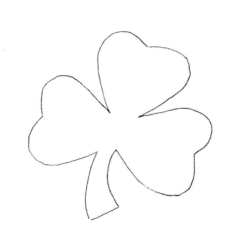 Shamrock Outline Coloring Page