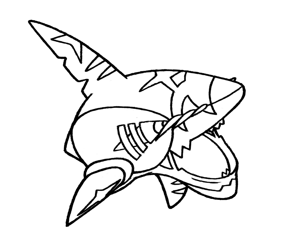 sharpedo coloring pages