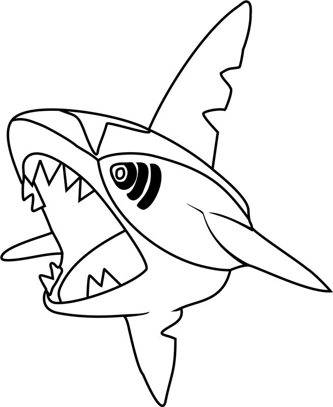 sharpedo pokemon coloring page