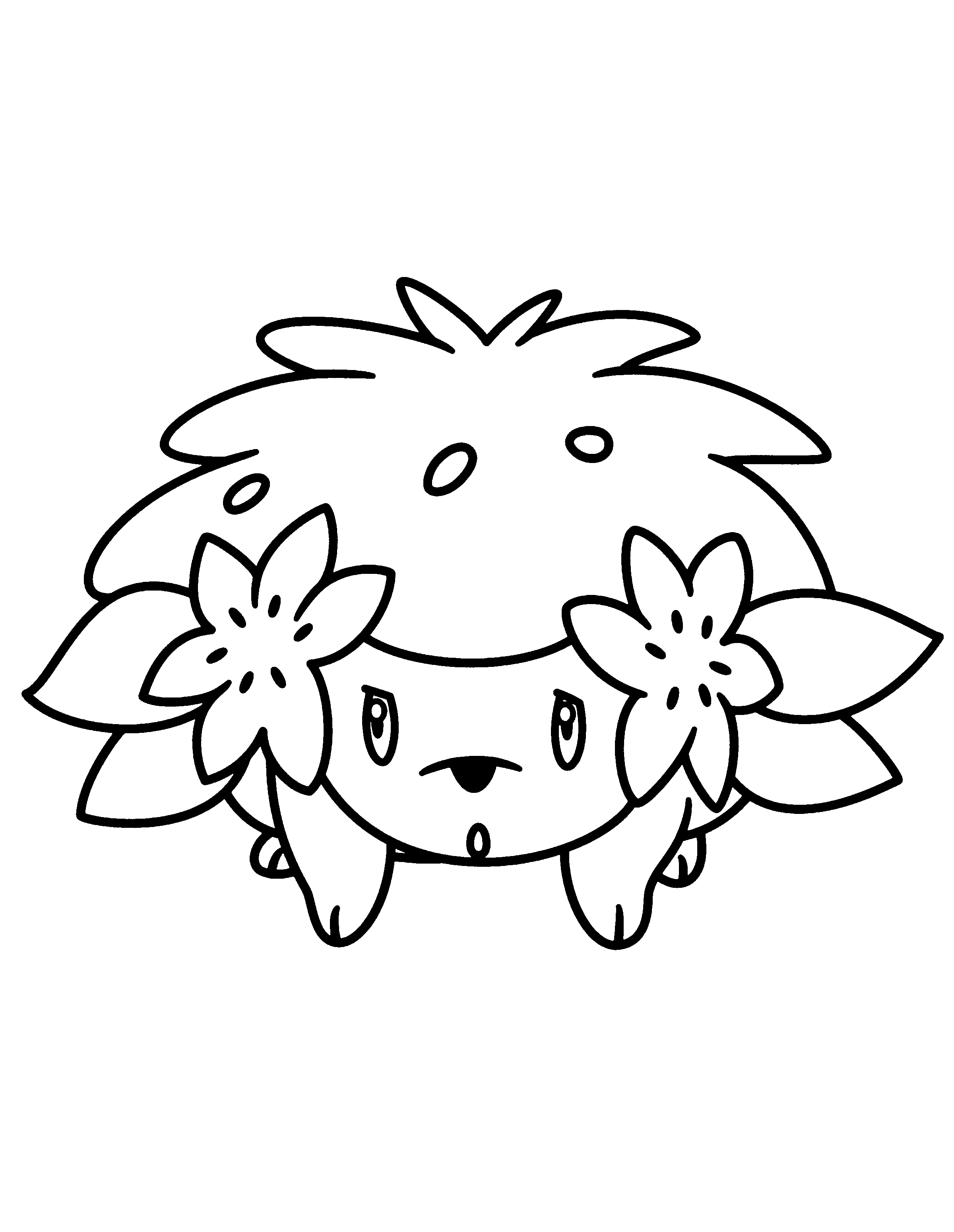 shaymin coloring pages