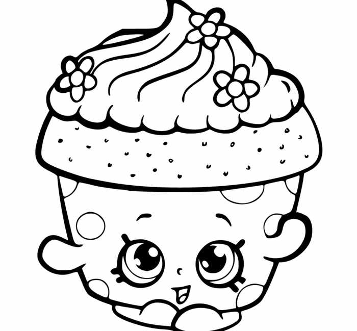 Shopkin Cupcake Coloring Pages