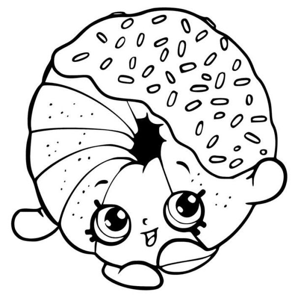 Shopkins Season Dippy Donut Coloring Page