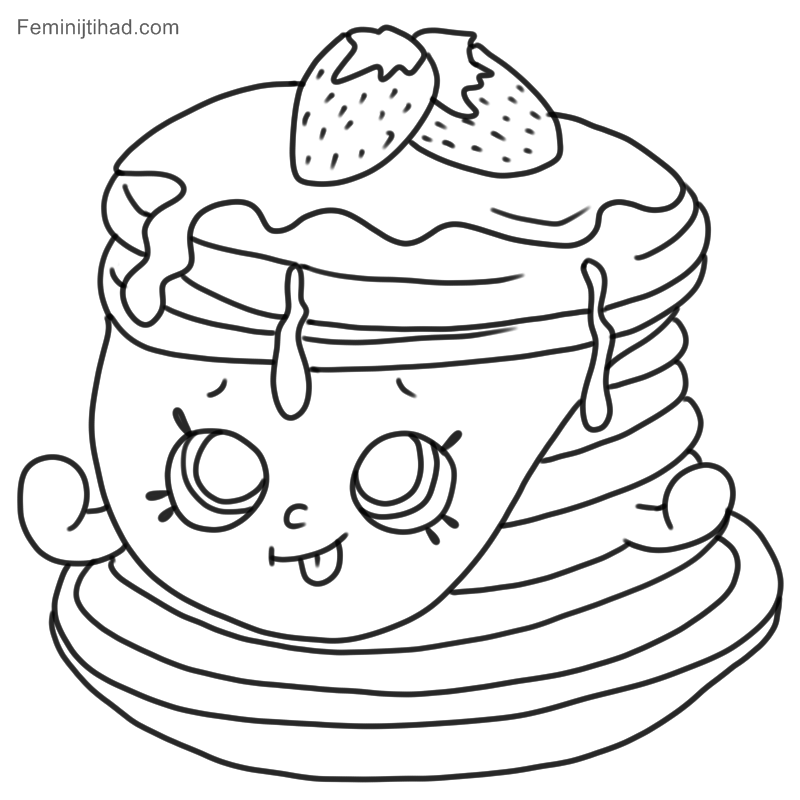 Shopkins berry sweet pancakes coloring