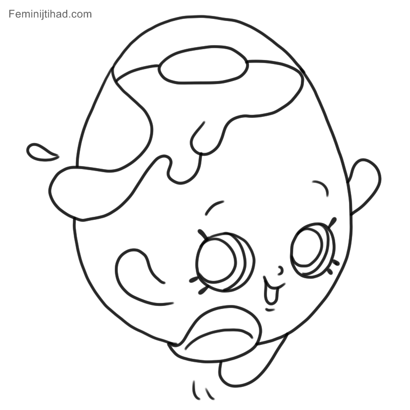 Shopkins coloring page Shelly egg