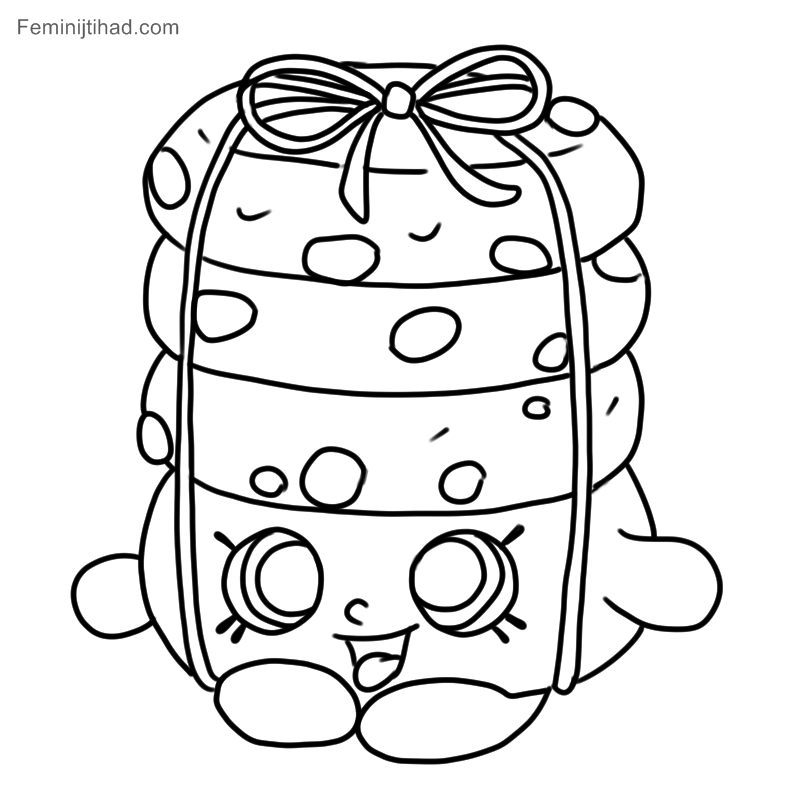 Shopkins coloring page seasion stacks cookie