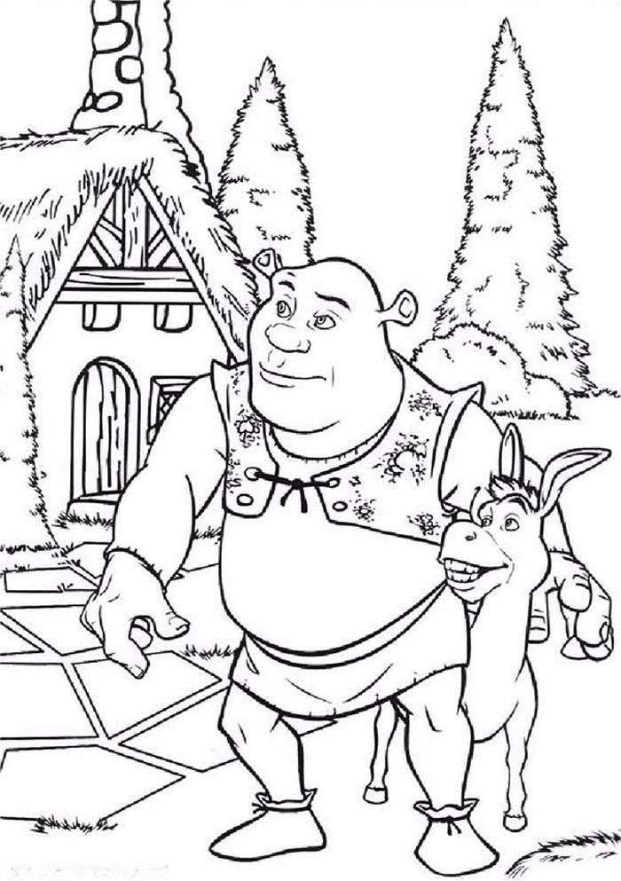 Funny Shrek Coloring Pages PDF Ideas - Coloringfolder.com