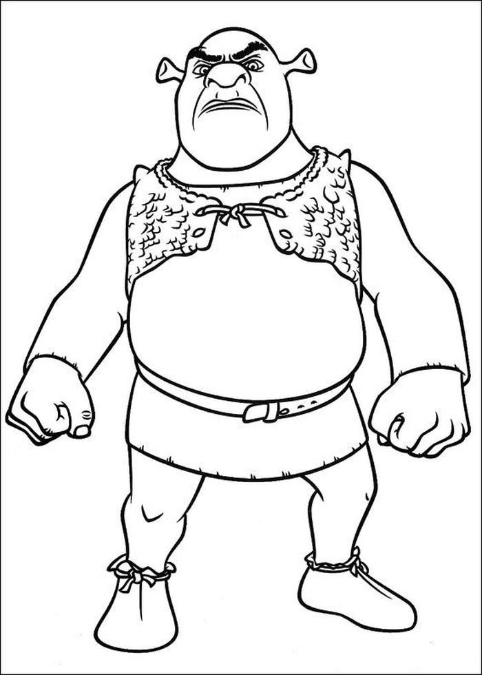 Shrek Coloring Pages Black And White